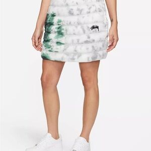 Stussy x Nike Tie-Dye Mini Skirt in Green and White